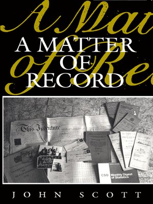 cover image of A Matter of Record